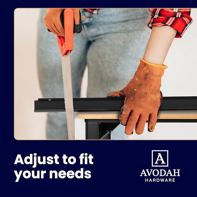 36 Inch Black, Adjustable Double Bubble Door Sweep for Exterior Doors, Under Door Seal with Drip Edge and Punched Drainage Channel, Pre-notched for Weatherstripping, Trim-to-Fit, Paintable Screw Cover