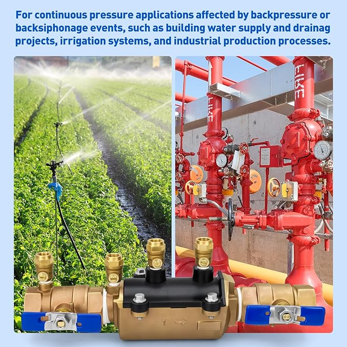 1-350 1" Double Check Backflow Preventer,Double Check Valve Assembly,1" Backflow Preventer,Prevent Backpressure and Backsiphonage