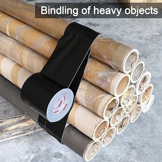 Wide Duct Tape, Industrial Grade 30Yards (90 ft) Wide Tape 5'' Duct, 9 Mil Heavy-Duty, Waterproof, Strong, Flexible, No Residue, for Crafts & Home Improvement (Black, 5'' x 90ft)