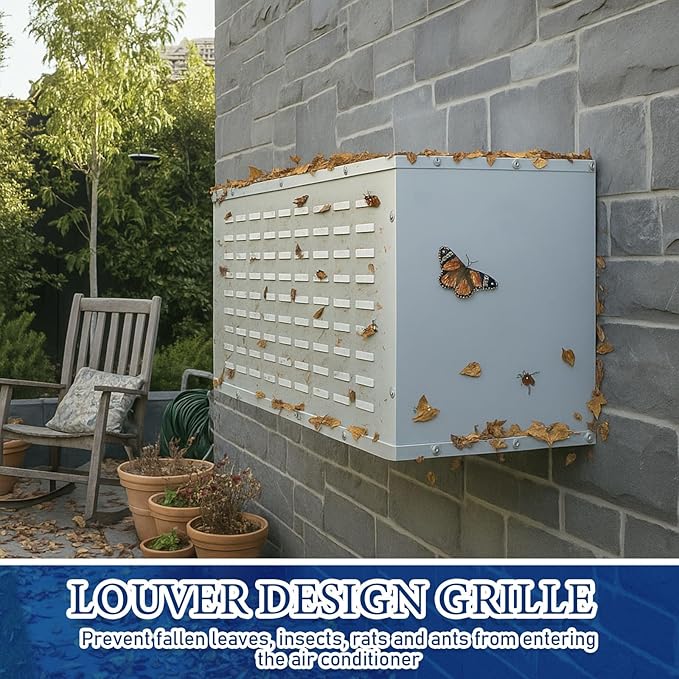 Geelin Wall Sleeve 42" x 16" with Exterior Ventilation Grille Includes Condensate Drain Kit, Insulated Metal Sleeve Packaged Terminal Air Conditioner Compatible with PTAC and PTHP