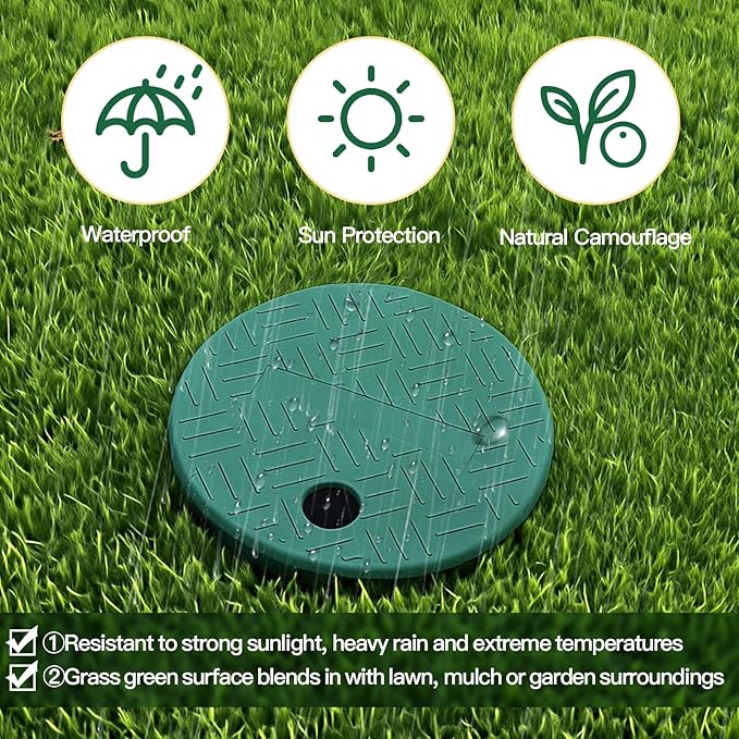 2PCS Sprinkler Valve Cover，ID 5.5" OD 6" Sprinkler Irrigation Valve Box,Valve Box Cover Lid for Outdoor Sprinkler Irrigation Control Water System Lawn,Ideal for Irrigation Systems & Landscaping