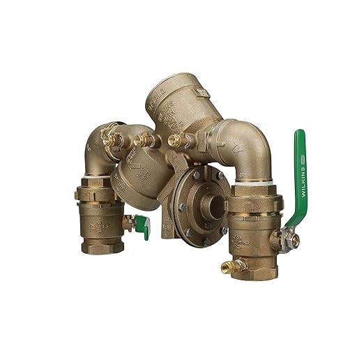 Zurn Wilkins 2" 975XL2 Reduced Pressure Principle Backflow Preventer with street elbows and union ball valves