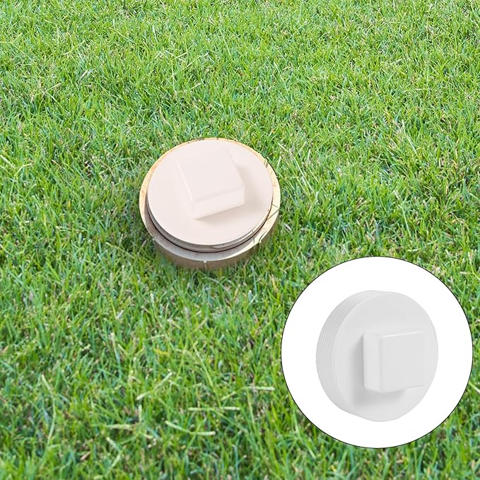 2pcs PVC Cleanout Plug, 6" NPT Male Threaded Sewer Cleanout Cover Attached to Sewer and Drain Pipe, for Plumbing Drainage Piping Systems