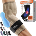 DR. BRACE® Elite Elbow Brace Support, Breathable Elbow Compression Sleeve with Gel Pad for Golfer's, Tennis Elbow & Tendonitis Treatment & Pain Relief 2024 (Nude (Beige), Large)