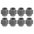 uxcell Pipe Fittings Union, 3/4 Inch Malleable Cast Iron Union Threaded for Vintage Retro Industrial Pipe, Furniture and DIY Decor Black, 8Pcs