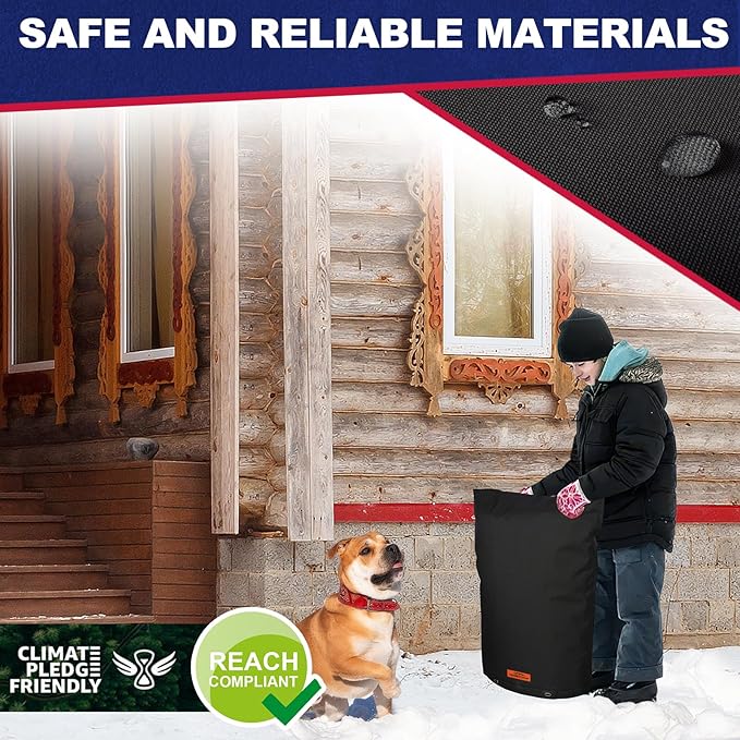 Backflow Preventer Cover Insulated (5˚F) - 20" W x 26" H Backflow Cover for Winter Pipe Freeze Protection - Sprinkler Covers for Outside - Double Wall Insulation Cover Black