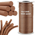 1 Inch x 100 ft Foam Backer Rod for Gaps Joints Concrete Crack Filler Caulk Saver Bulk Foam Backing Rod Concrete Filler Rope for Weather Stripping Door Seal(Brown)