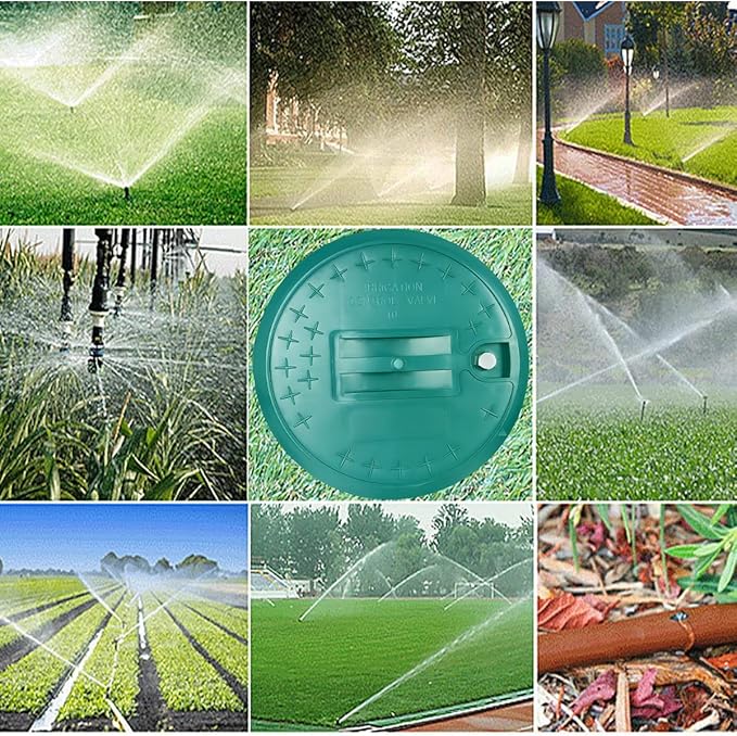 Cunguv Valve Box Cover Lid 10-inch Sprinkler Valve Round Box Lid Replacement Circular for Automatic Irrigation System