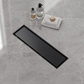 Neodrain 12 in Matte Black Linear Shower Drain- with 2-in-1 Flat & Tile Insert Cover, 304 Stainless Steel Rectangle Shower Floor Drain,Floor Shower Drain