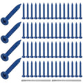 200 Qty 3/16" x 1-1/4" Phillips Flat Head Concrete Screws Anchor with Drill Bits Blue Screws for Anchor Masonry, Block, Brick, Cement, Stucco, Diamond Point and Wood Fastening