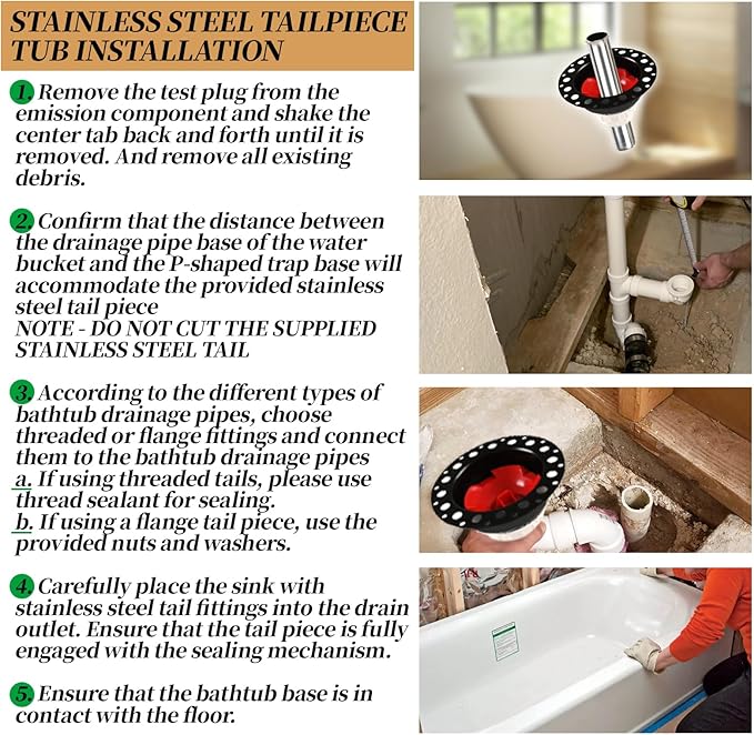Freestanding tub drain rough-in kit Compatible With freestanding bathtubs and standard bathtubs-Fits all types of 1-1/2" bathtub drains,freestanding bathtub drain rough-in kit