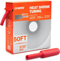 Heat Shrink Tubing 3/32" - Adhesive Lined - 3:1 Ratio - Waterproof Marine Grade Shrink Tube - Wire Shrink Wrap Tubing - Red - 50 Feet
