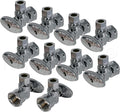 [10-Pack] PROCURU 1/2" FIP x 3/8" OD Comp Angle Stop Valve, Quarter-Turn Shut Off, LF Certified Safe (3SV400-10P)