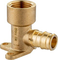 EFIELD Pex A Expansion Full Flow Brass Fitting 1/2"x 1/2" Female NPT Drop-ear Elbow, ASTM F1960,(PEX1960116)