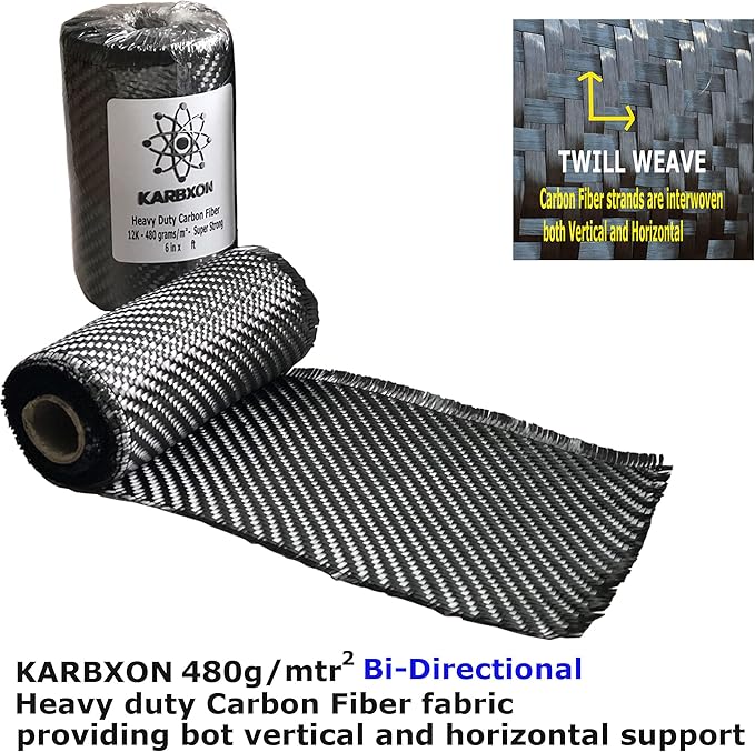 Concrete Crack Repair KIT-Carbon Fiber Concrete reinforcing Fiber Fabric-Fastfix-it High Strength epoxy - Complete kit for All Concrete, Basements, Foundation Wall Repairs-All You Need (10)