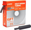 Heat Shrink Tubing 5/16" - Adhesive Lined - 3:1 Ratio - Waterproof Marine Grade Shrink Tube - Wire Shrink Wrap Tubing - Black - 15 Feet