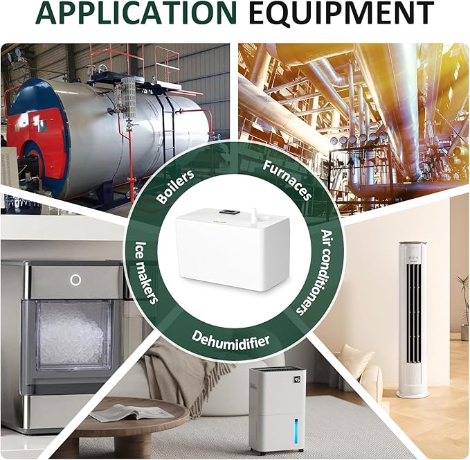 Condensate Pump Automatic Condensation Drain Removal Mini Quiet Pump for HVAC,Air Conditioner,Dehumidifier,Furnance,Ice Maker, AC110-220V,Mini White