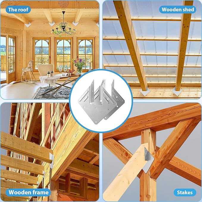 20 Pack Hurricane Tie,18-Gauge Hurricane Straps，Hot Dip Strong Galvanized Joist Hangers ,Rafter tie Brackets for Roofing Trusses Wood Timber,Seismic Bracket,Hurricane Clips