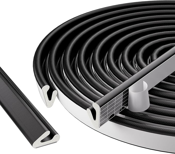 33 Ft V-Shape Weather Stripping Door Seal Strip,Self Adhesive Foam Door Insulation Weatherstripping for Doors Frame,Window Insulation for Winter,Door Soundproof Gap Filler Sealing Strip,Black
