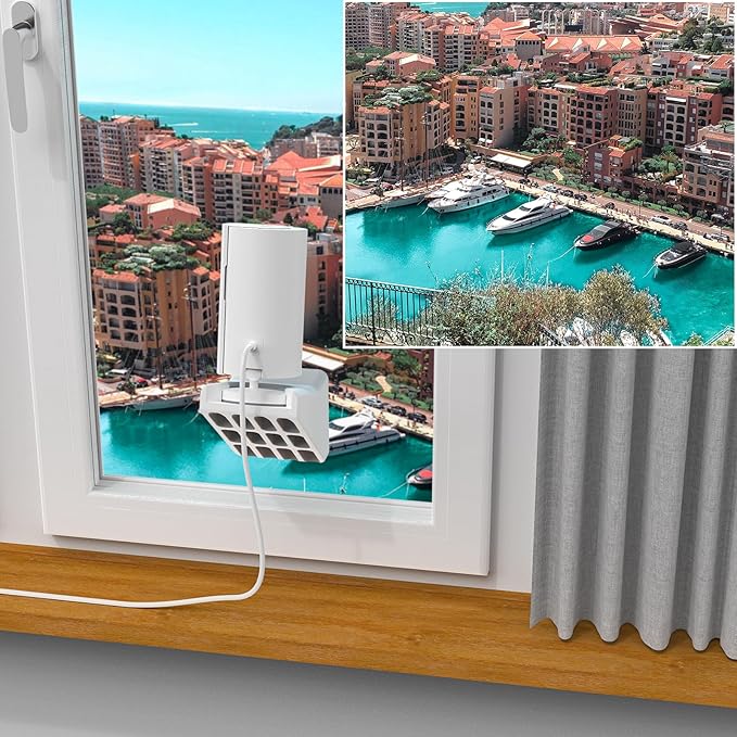 Adhesive Window Mount for Indoor Cam(1st Gen/2nd Gen)/R-ing Indoor Cam Plus,Easy to Install, No Tools Needed, Indoor Cam Camera 20 Degrees Tilt Strong Adhesive Wall Mounting Bracket (White)
