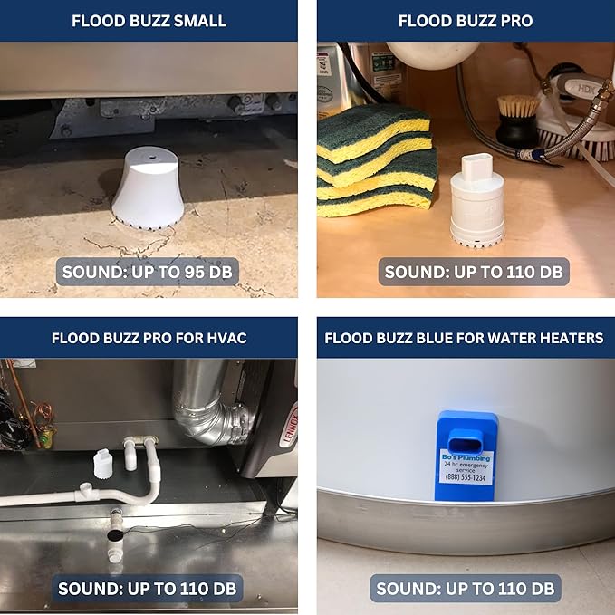 Flood Buzz Small Model 12-Pack | The Multi-Purpose Water Leak Alarm