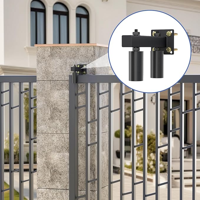 Adjustable Slide Gate Guide Roller,Heavy Duty 4" Thickening Sliding Gate Support Assembly, Iron Gate Guide Wheel Pulley, Adjustable Up to 5.7" for Sliding Rolling Gates