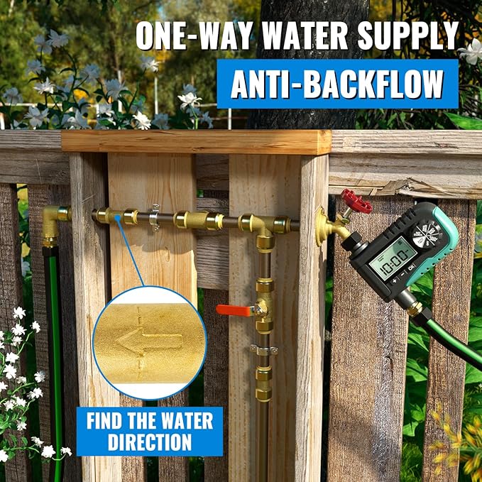SUNGATOR 1 Inch Check Valve, Anti-backflow Valve with Single Water Flow Direction only, No Lead Brass Push to Connect Plumbing Fitting to Work with Pex, Copper, CPVC, with 1 Disconnect Clip, Pack of 2