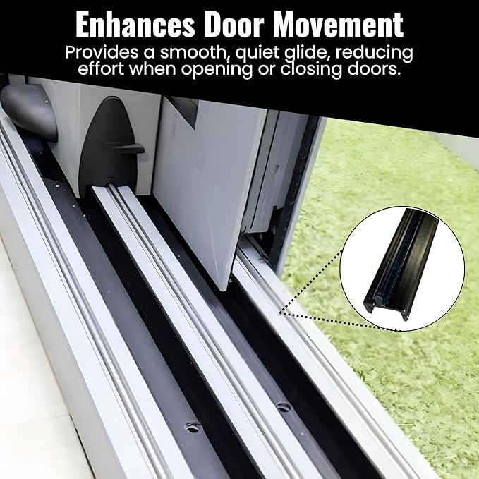 KC Hardware Aluminium Sliding Screen Door Bottom Track, Patio Door Track Replacement, Sliding Door Track Repair- 72 Inches (Black)