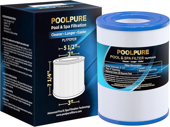 POOLPURE PDM28 Spa Filter Replaces Aquarest Dream Maker 461273 Hot Tub Filter, 1 Pack