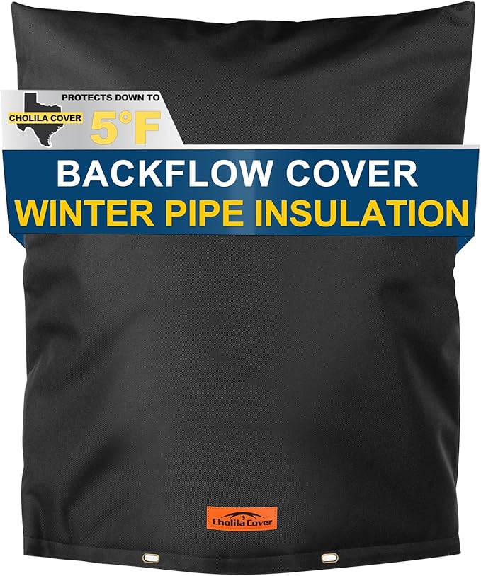 Backflow Preventer Cover Insulated with Thicker 7 Layers Fabric, 16" W x 20" H Backflow Cover with Aluminum Foil Layer for Winter Pipe Freeze Protection, Backflow Insulation Cover