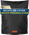 Backflow Preventer Cover Insulated with Thicker 7 Layers Fabric, 16" W x 20" H Backflow Cover with Aluminum Foil Layer for Winter Pipe Freeze Protection, Backflow Insulation Cover