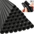 Amylove 24 Pcs 3.3 Feet Foam Pipe Insulation Foam Tube Insulating Water Pipe Pool Swim Noodles Pre Slit Heat Preservation Pipes Covers for Tubing Outdoor Winter Freeze Protection(Black,1 Inch)