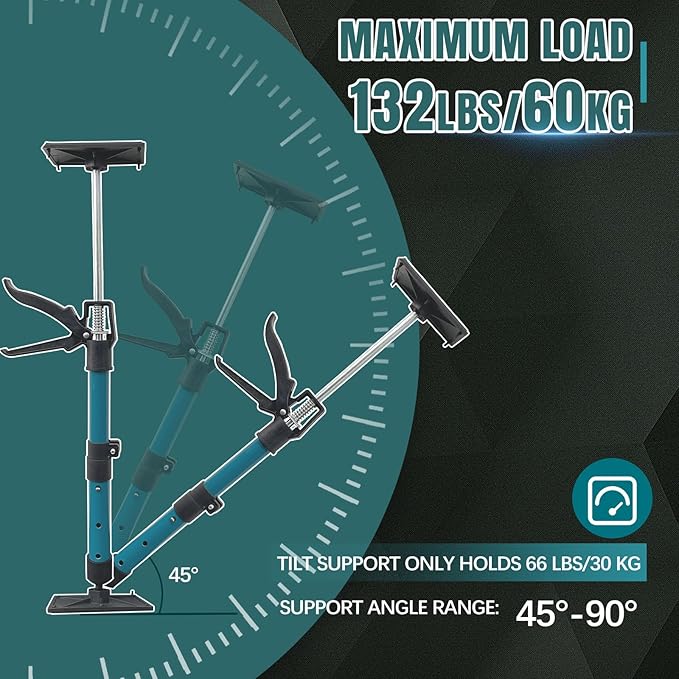 Adjustable Support Pole, Cabinet Jacks for Installing Cabinets, Telescoping Support Poles Range from 13.8'' to 24'' Third Hand Tool for Installation, 132 LB Capacity, 4 Packs