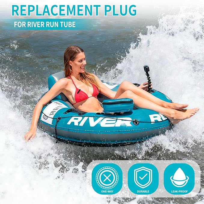 5PCS Replacement Plug Compatible with Intex River Run Tube, Inflatable Boat Air Valve, Durable Boston Valve Cap, One-Way Inflation Replacement Screw, for Inflatable Raft Boat Kayak