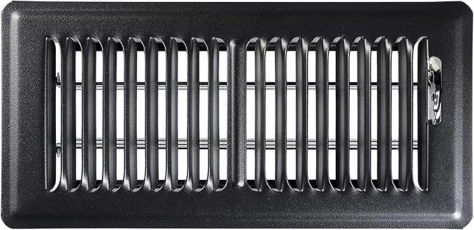 Shoemaker 4x10 Floor Register – Black Heavy Duty Metal Floor Vent Cover for Home Floors - Premium Forced Air Vent Covers