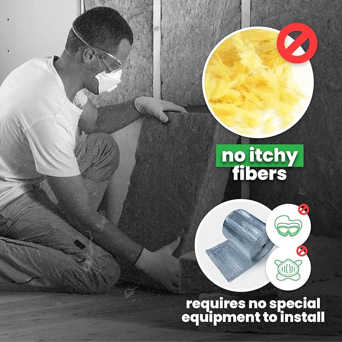 EcoFoil Floor Joist Insulation 24" x 125' (250 sq. ft.) - Double Bubble Reflective Foil for Floor and Wall Insulation - Reflects 96% Radiant Heat - Vapor Barrier to Keep Out Moisture