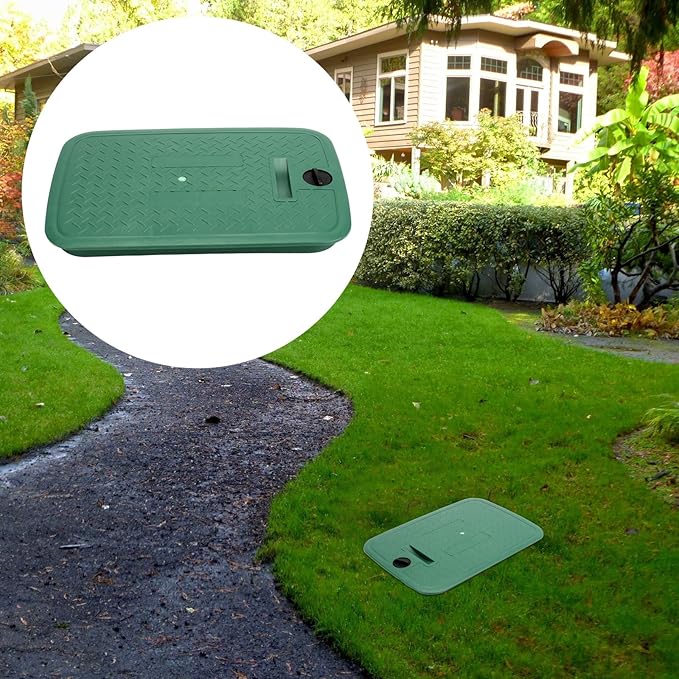 1 Pcs 12x17 Inches Rectangle Valve Box Cover Lid Replacement for Outdoor Green Sprinkler System Irrigation Control Water System Lawn (12x17 in)