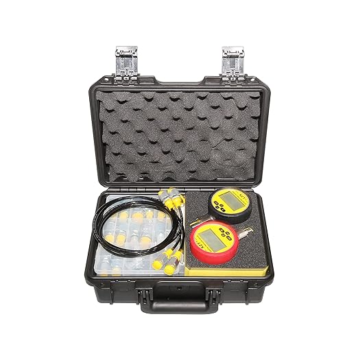 XZT 70U Hydraulic Pressure Test Coupling Kit,Pressure gauges Set,Test Hose,BSPP ORFS JIC Hydraulic Swivel Run tees for Repair Excavator Construction Machinery