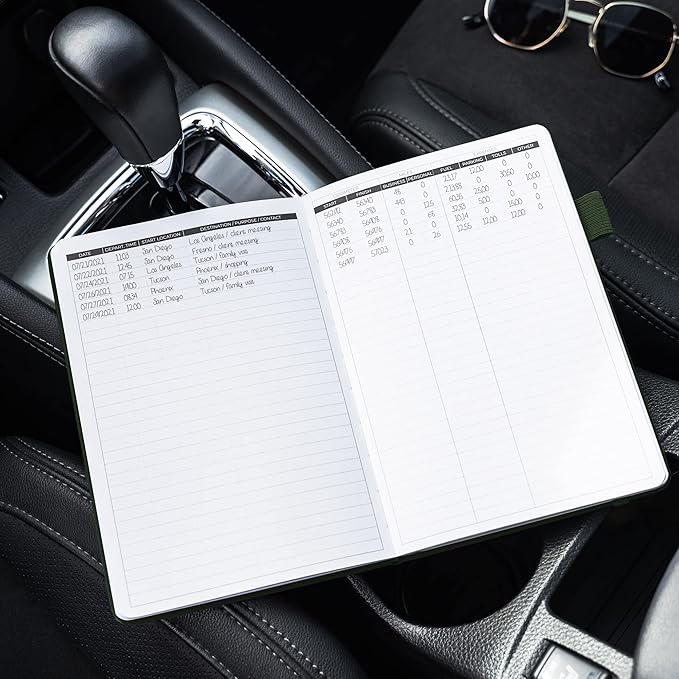 Clever Fox Auto Mileage Log Book – Vehicle Logbook with Mileage, Expense, Gas Consumption & Lubrication Trackers – Driving Logger for Car Records – A5 Size, 1,674 Mileage Entries (Forest Green)