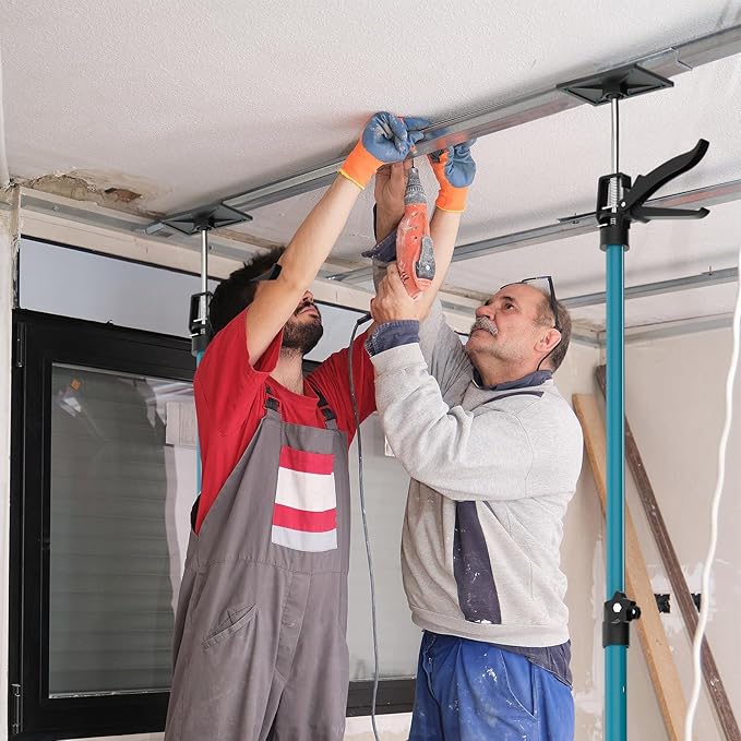 Adjustable Support Pole, Cabinet Jacks for Installing Cabinets, Telescoping Support Poles Range from 45.7'' to 114.2'' Third Hand Tool for Installation, 132 LB Capacity, 2 Packs