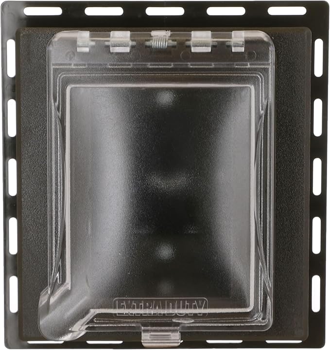 TayMac MR420CZ 1-Gang Recessed Enclosure Extra Duty, 6-in-1 Nonmetallic Weatherproof in-Use Cover, Horizontal/Vertical, Bronze