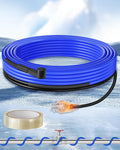 18Ft Water Pipe Heating Cable, 5W Constant Power Self-Regulating Heating Cable, 5W/FT, IPX7 Waterproof, Auto-On/Off, for Metal and Plastic Water Pipes, Freeze Protection, 120V U18HC06