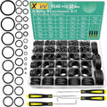 1540 Pcs 32 Size O-Rings Kit Nitrile Rubber O Ring Assortment with 4 Hook Set for Various Car Auto Vehicle Repair Plumbing Pressure Washer Air or Gas Sealing Connections Resist Oil and Heat