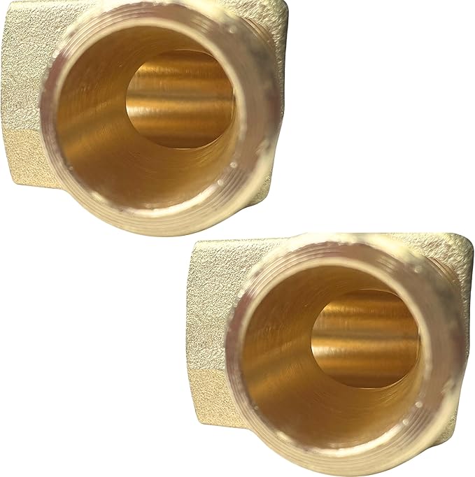 2pcs Brass 3/8" NPT Male x 3/8" NPT Female 90 Degree Forged Barstock Street Elbow Fitting Connection by CX WONDERLAND