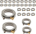 (30 Pack) Seelink 10FT Stainless Steel Dishwasher Hose, 3/8" COMP x 3/8" MIP 90 Degree Elbow, Brust Proof Water Supply Line