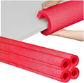 Hanaive 4 Pcs 40 Inch x 4. 1 Inch Jumbo Pool Noodles Bulk Large Swimming Swim Noodles for Floating Craft Projects Pre Slit Clamp Foam Protection Foam Tube Padding Bumper(Red)
