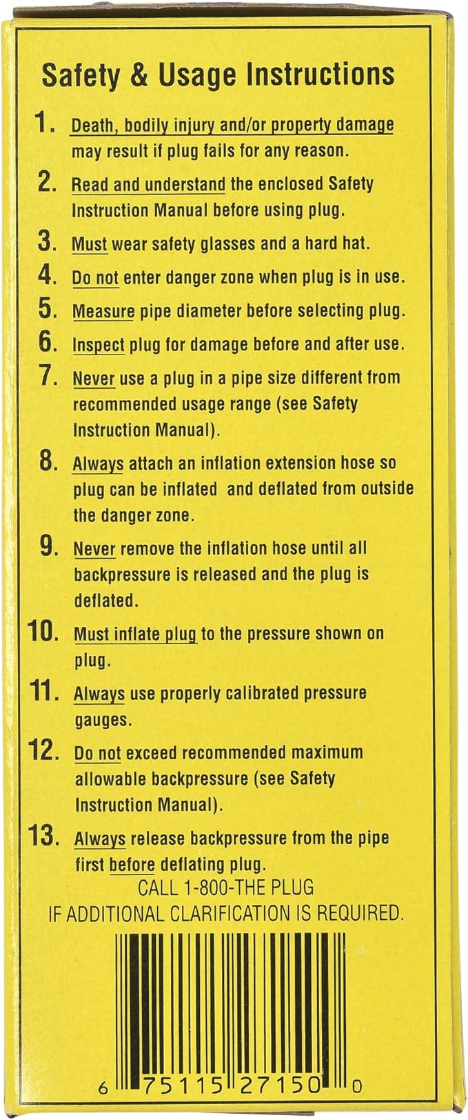 Cherne 271508 Pneumatic Test Plug, 1-1/2 in