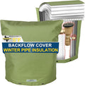 Backflow Preventer Cover Insulated (5˚F) - 24" W x 30" H Backflow Cover for Winter Pipe Freeze Protection - Sprinkler Covers for Outside - Double Wall Insulation Cover Green
