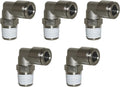 PneumaticPlus PN15 Series Push to Connect Tube Fitting, Male Elbow (1/2" Tube X 1/2" NPT) - Pack of 5
