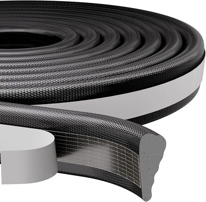 196”Wedge Weather Stripping Door Seal Strip for Door Frame,Self-Adhesive Window Insulation for Winter,Dark Foam Gap Filler for Light Noise Blocker,Front Exterior Door Side Draft Stopper,Black
